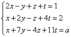 Układ równań liniowych z parametrem - przykład