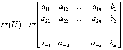 The row of the complemented matrix in general