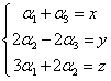 Układ równań do kombinacjie liniowej wektorów