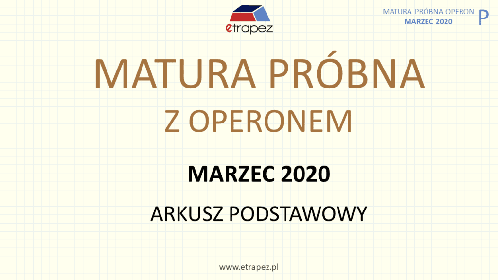 Operon (marzec 2020) PODSTAWA - Początek